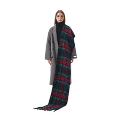 Winter Cashmere Wrap Warm Plaid Scarf