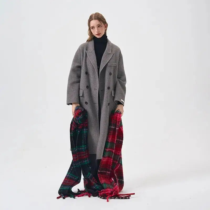 Winter Cashmere Wrap Warm Plaid Scarf