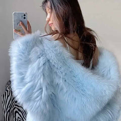 Winter Shaggy Fur Coat