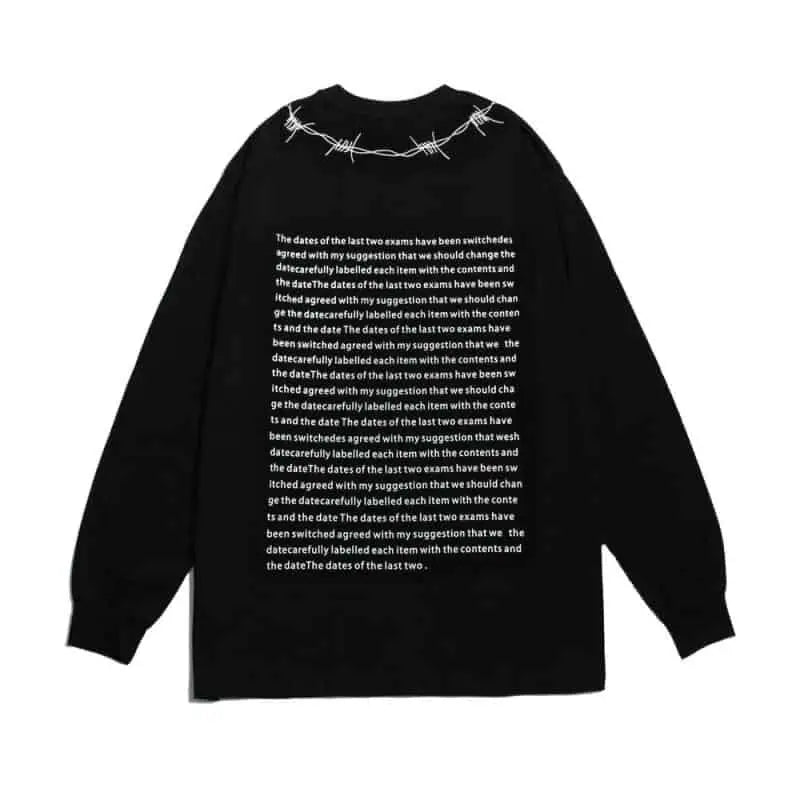 Wire Graphic Oversized Sweatshirt - Black / M - SWEATSHIRT