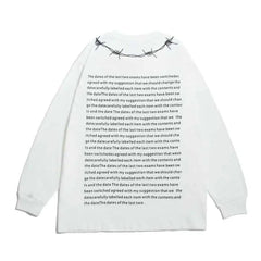 Wire Graphic Oversized Sweatshirt - White / M - SWEATSHIRT
