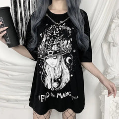 Witch Gothic T-Shirt Find the Magic Design