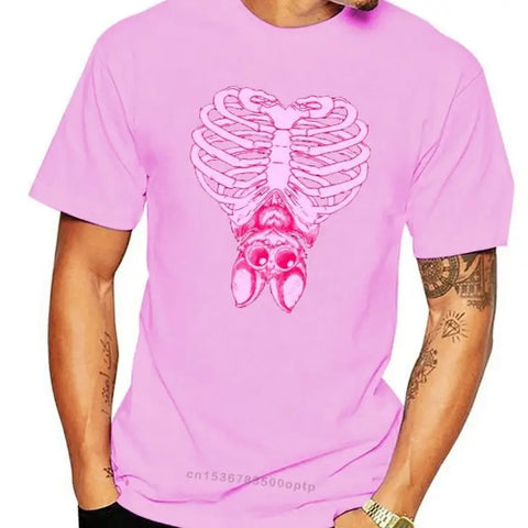 Witchy Pastel Goth Cute Bat & Ribcage T-Shirt