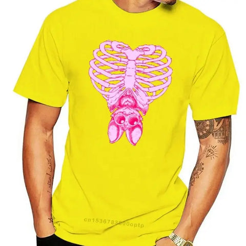 Witchy Pastel Goth Cute Bat & Ribcage T-Shirt