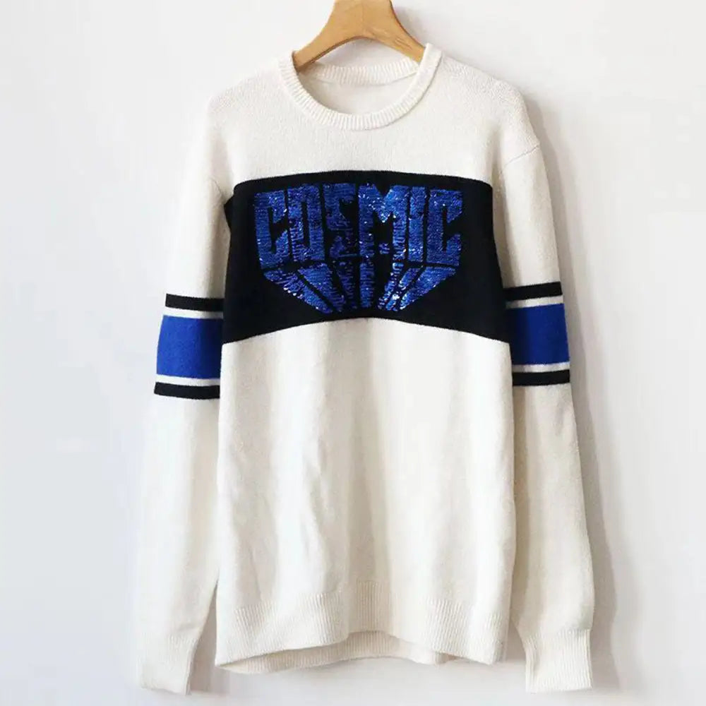 Women Cool Sweatshirts Regular Fit Stylish Sequin Pullover