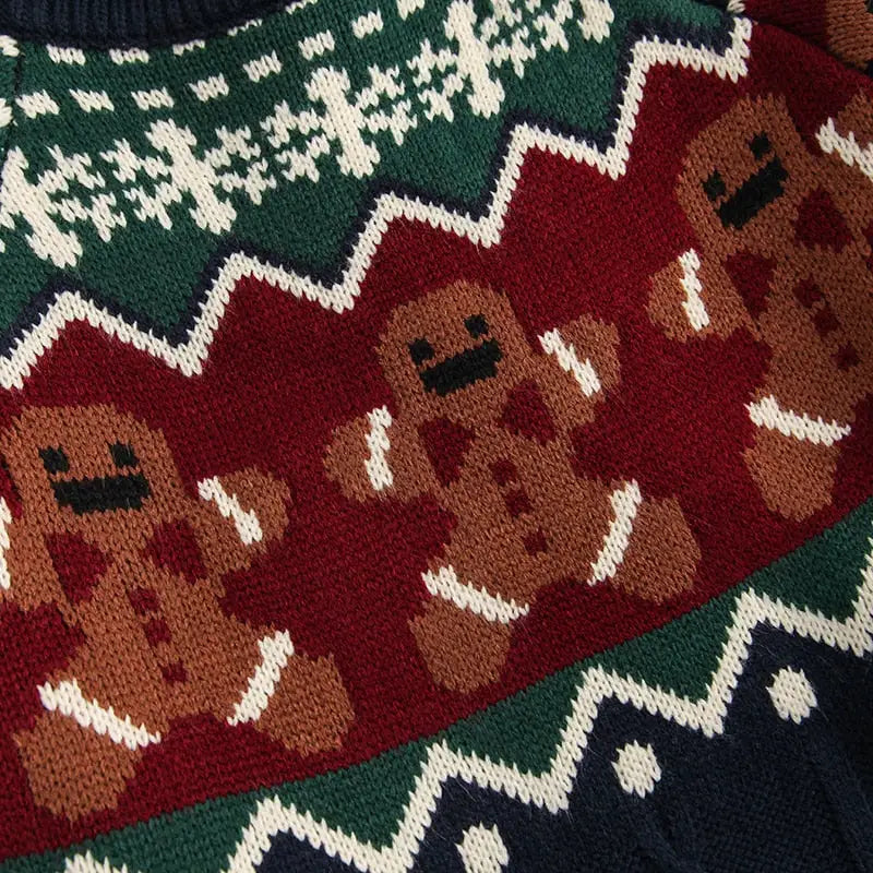 Wool Christmas Cookie Loose Knit Sweater