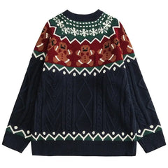Wool Christmas Cookie Loose Knit Sweater