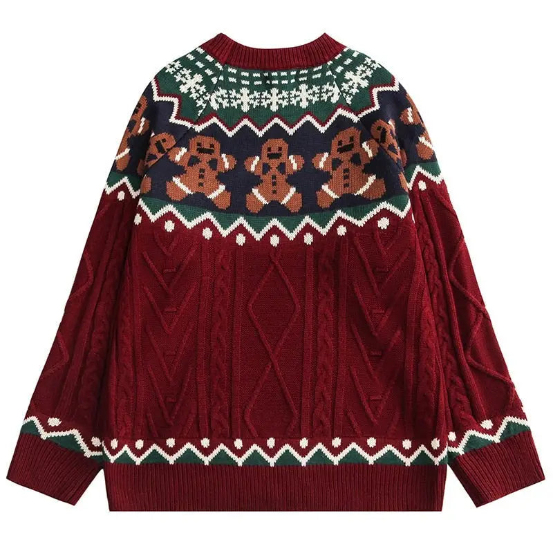 Wool Christmas Cookie Loose Knit Sweater
