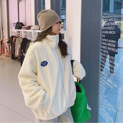 Wool Oversized Stand Collar Jacket