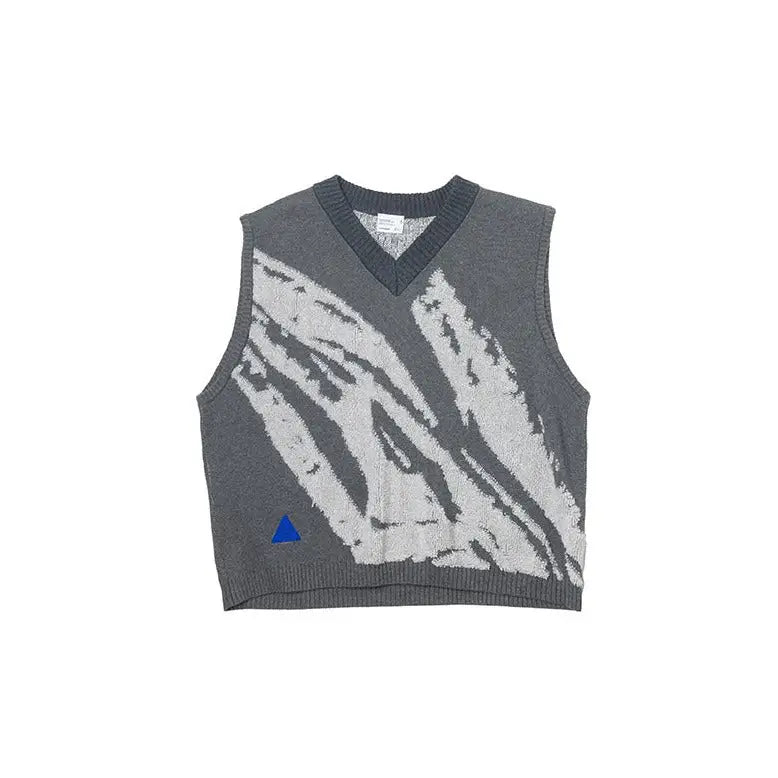 Wool V Collar Beast Concept Vest Sleeveless Outerwear