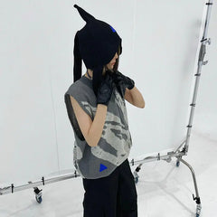 Wool V Collar Beast Concept Vest Sleeveless Outerwear