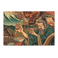 Woven Yokai Dragon Rug Evoke Japans Edo Style 36’’ × 24’’