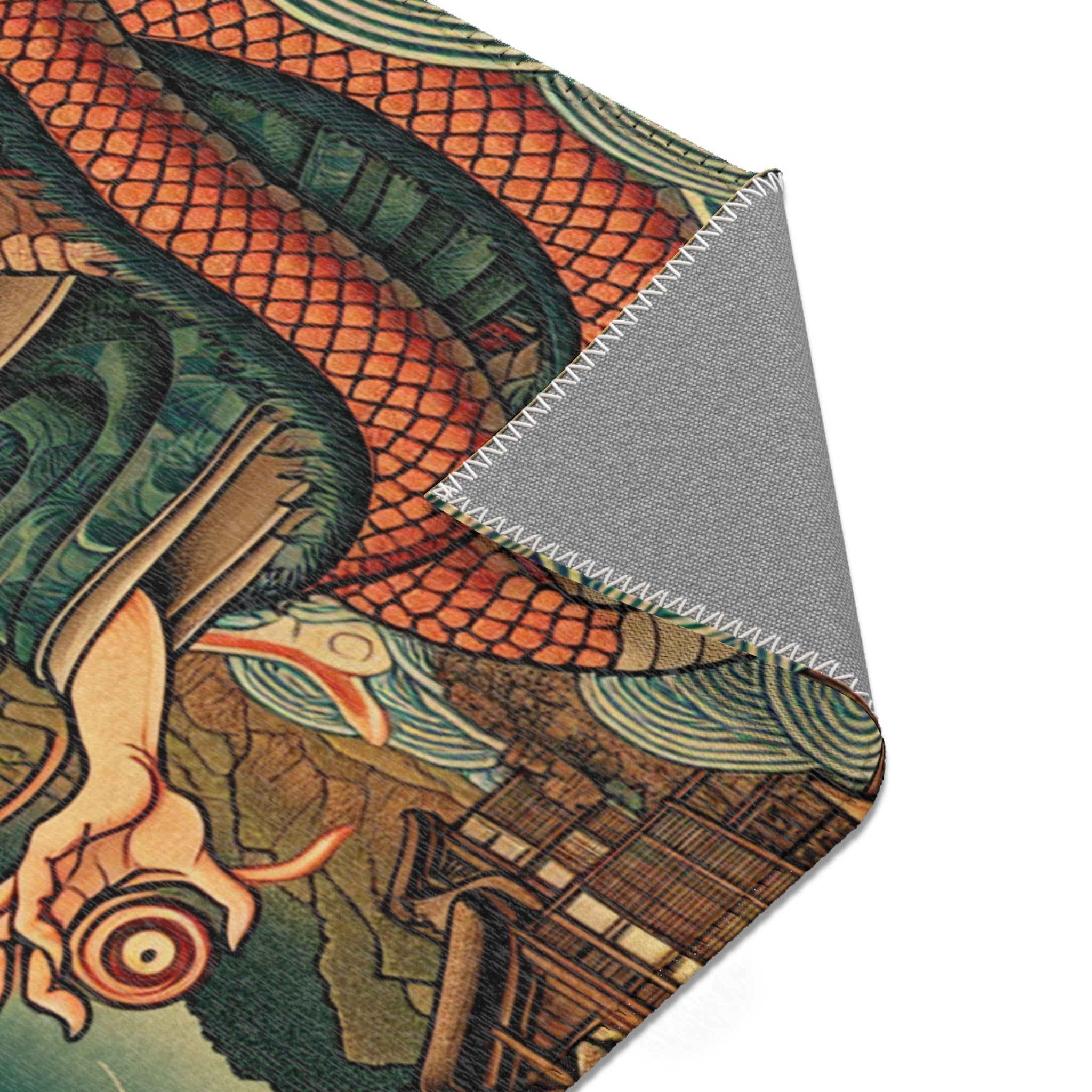 Woven Yokai Dragon Rug Evoke Japans Edo Style
