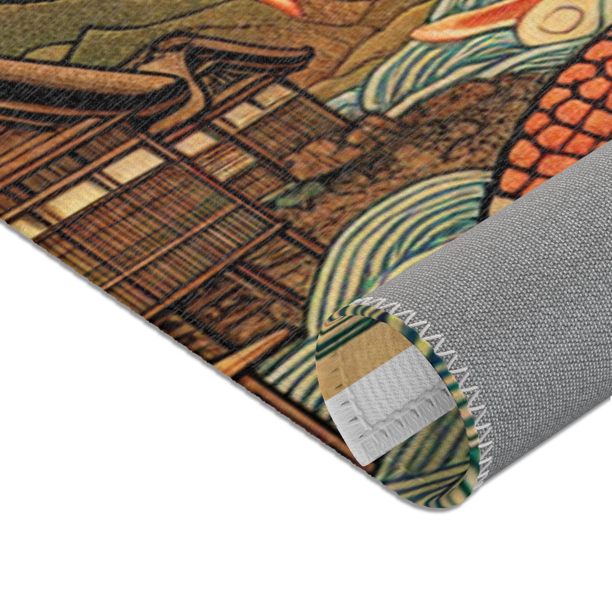 Woven Yokai Dragon Rug Evoke Japans Edo Style