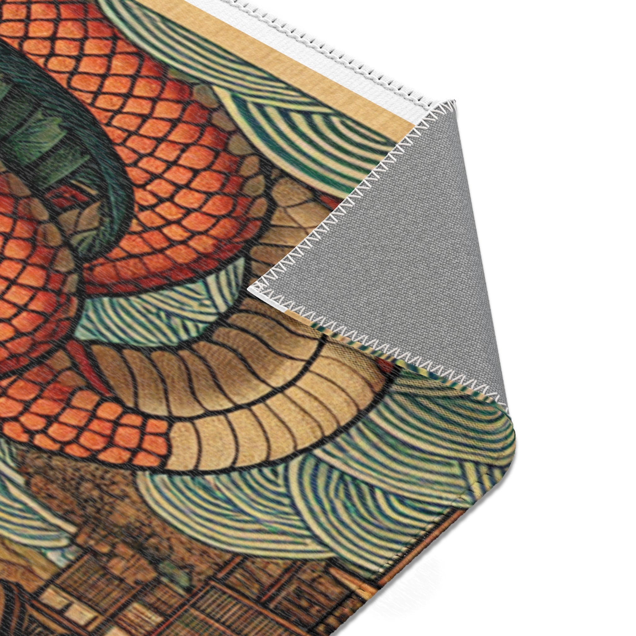 Woven Yokai Dragon Rug Evoke Japans Edo Style