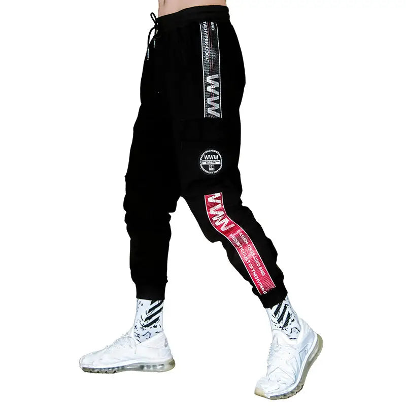 WWW Black Loose Multi-Pocket Pants