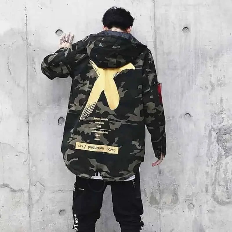 X CAMO Zipper Overcoat