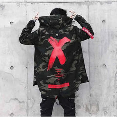 X CAMO Zipper Overcoat