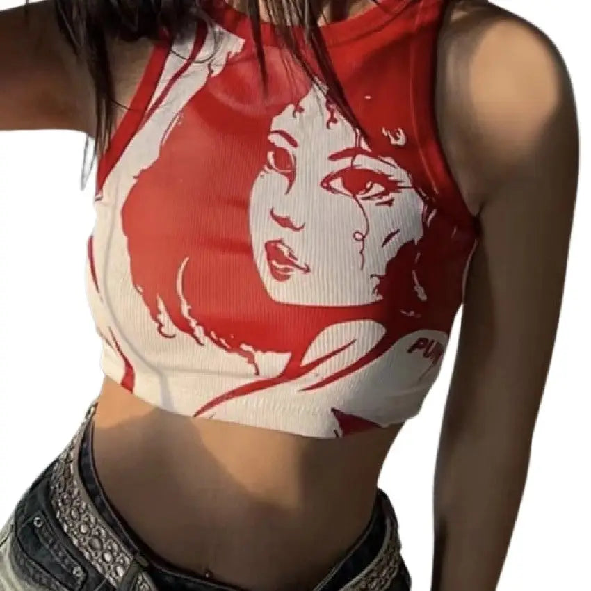 Y2k Doll Anime Tank Top