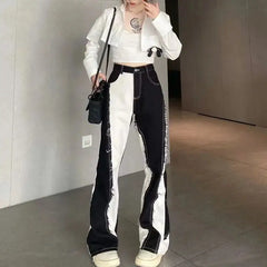 Y2K High Waist Baggy Straight Leg Jeans