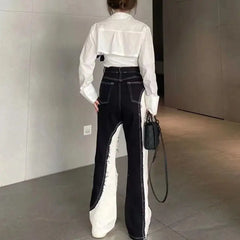 Y2K High Waist Baggy Straight Leg Jeans