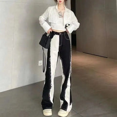 Y2K High Waist Baggy Straight Leg Jeans