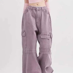 Y2K High Waist Cargo Wide Leg Jeans