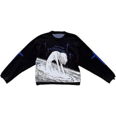 Y2K Knit O-Neck Loose Sweater