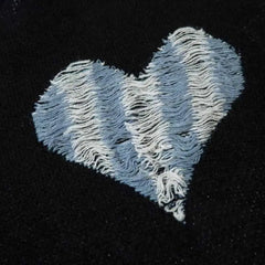 Y2K Ripped Heart Round Neck Oversized Sweatshirts