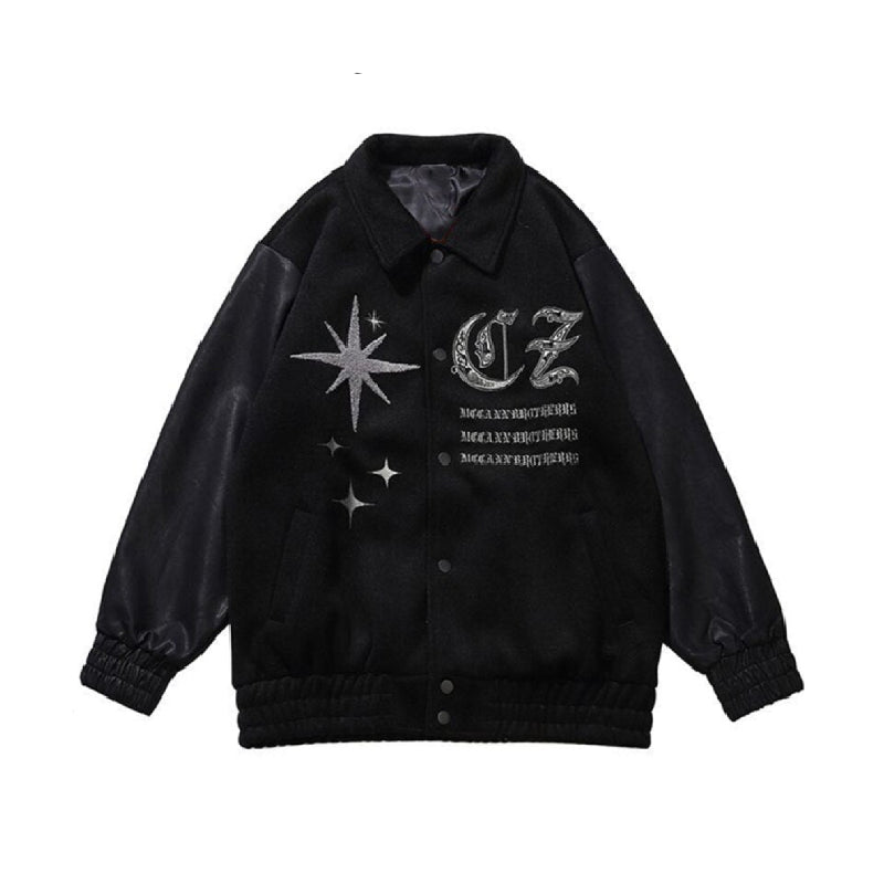 Y2k Solid Color Vintage Jacket - Black / M