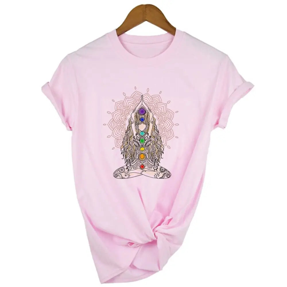 Yoga Girls Mandala Inspiration T-shirt - Model 1/ Pink / M