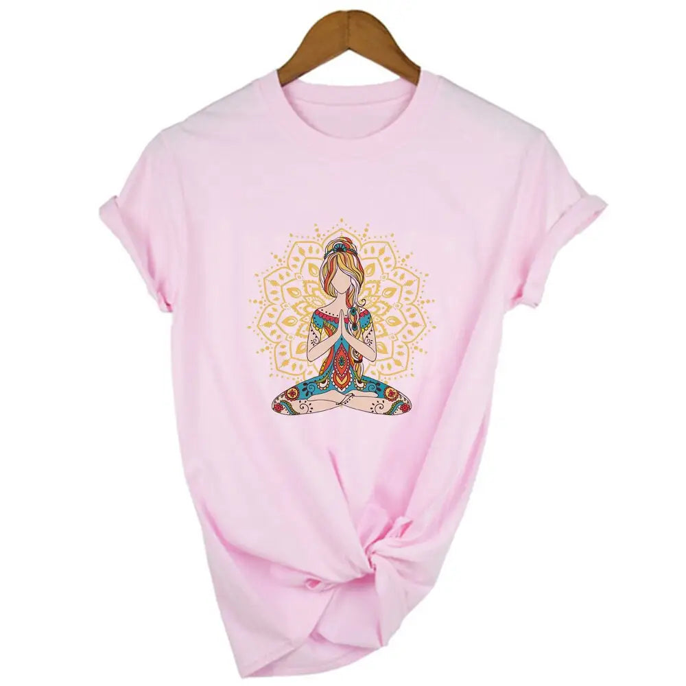 Yoga Girls Mandala Inspiration T-shirt - Model 2/ Pink / M