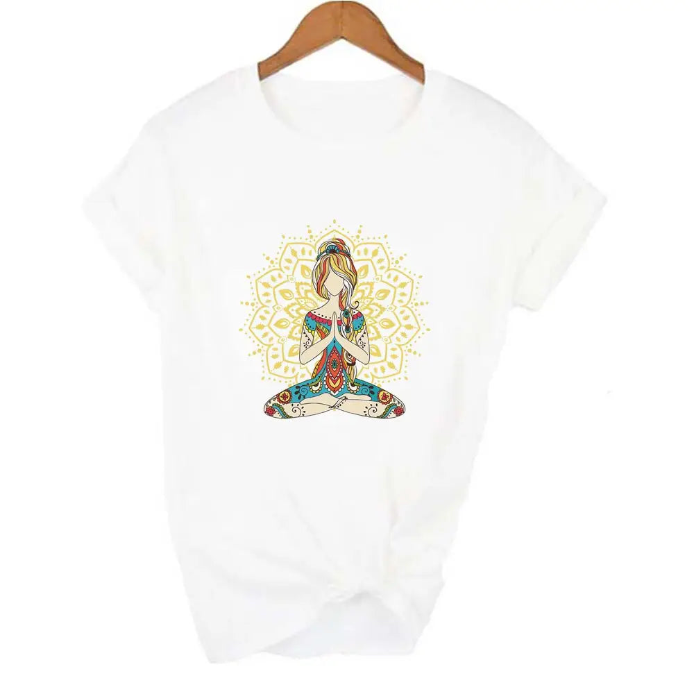 Yoga Girls Mandala Inspiration T-shirt - Model 2/ White / M