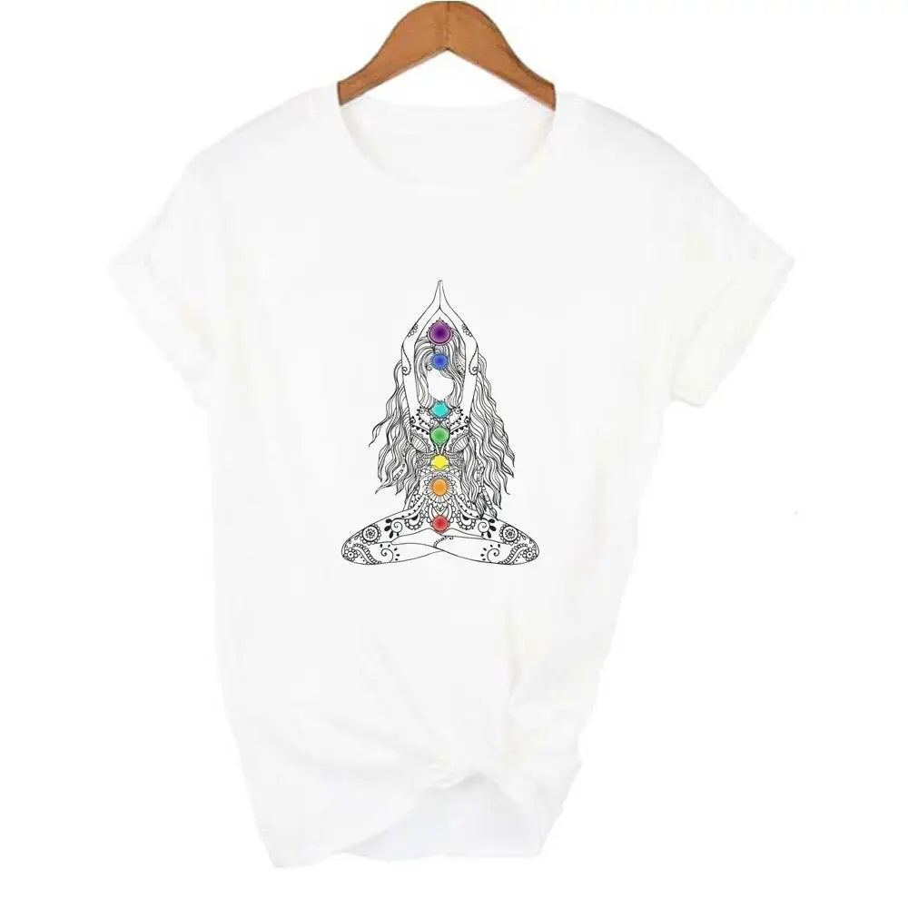 Yoga Girls Mandala Inspiration T-shirt - Model 3/ White / M