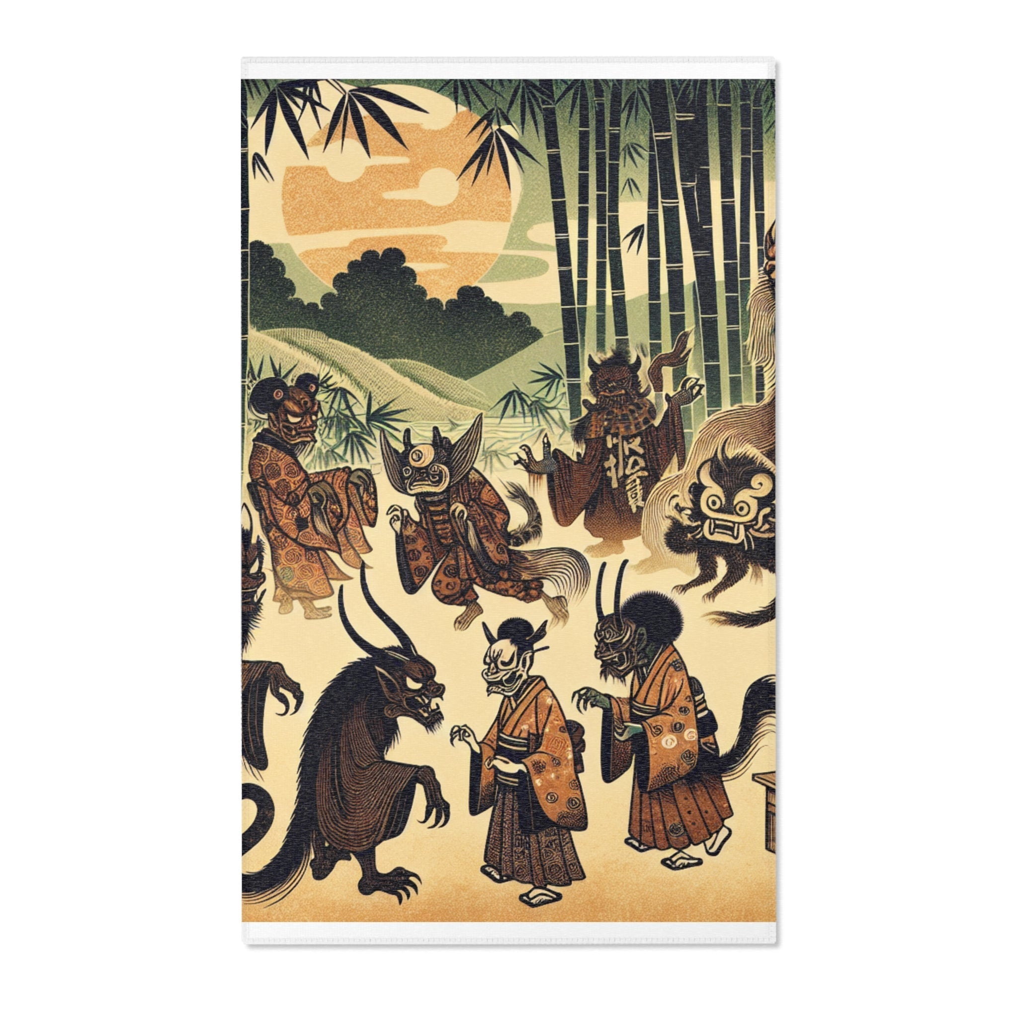 Yokai Area Rug in Traditional Japanese Art Style 36’’ × 60’’
