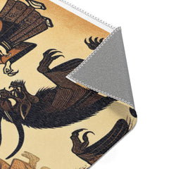 Yokai Area Rug in Traditional Japanese Art Style