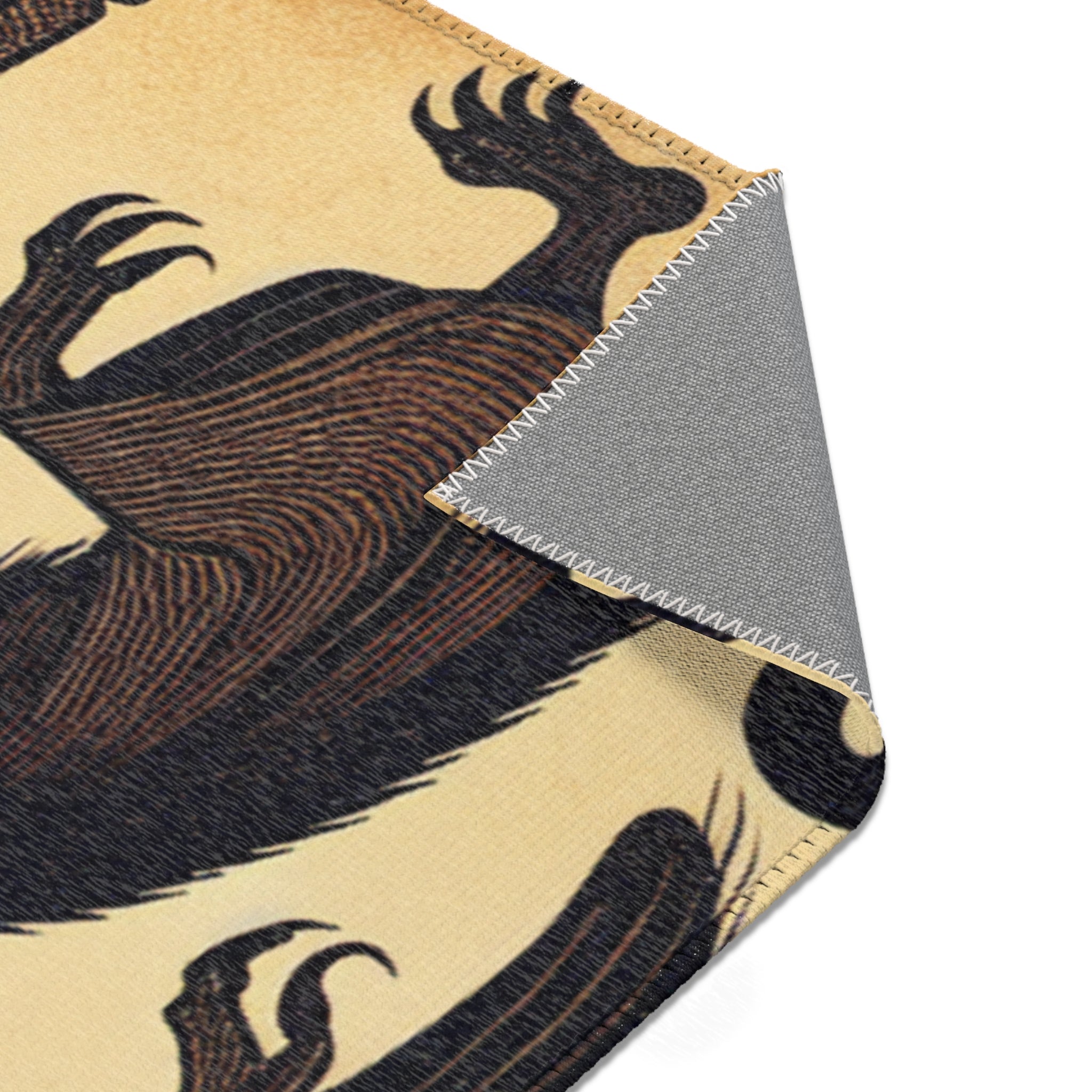 Yokai Area Rug in Traditional Japanese Art Style