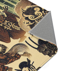 Yokai Area Rug in Traditional Japanese Art Style