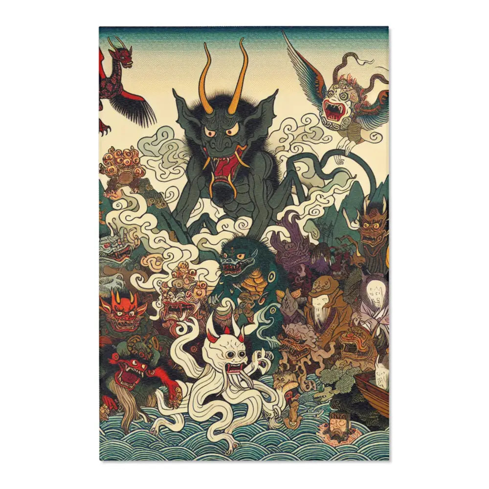 Yokai Area Rug Inspired by Japans Mystical Folklore 48’’ ×