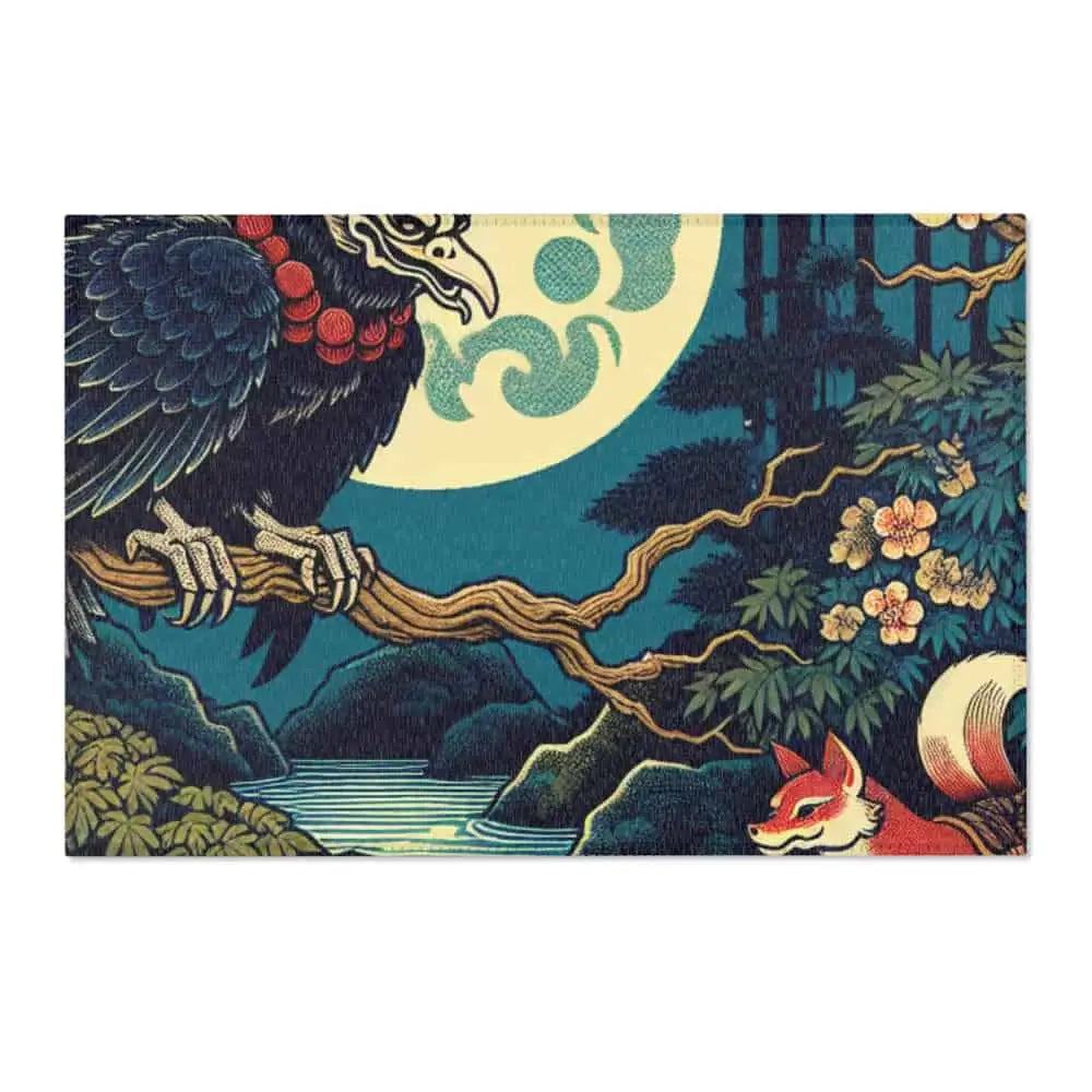 Yokai Area Rug Inspired by Japans Past Forest Spirits 36’’