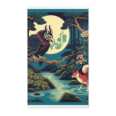 Yokai Area Rug Inspired by Japans Past Forest Spirits 36’’