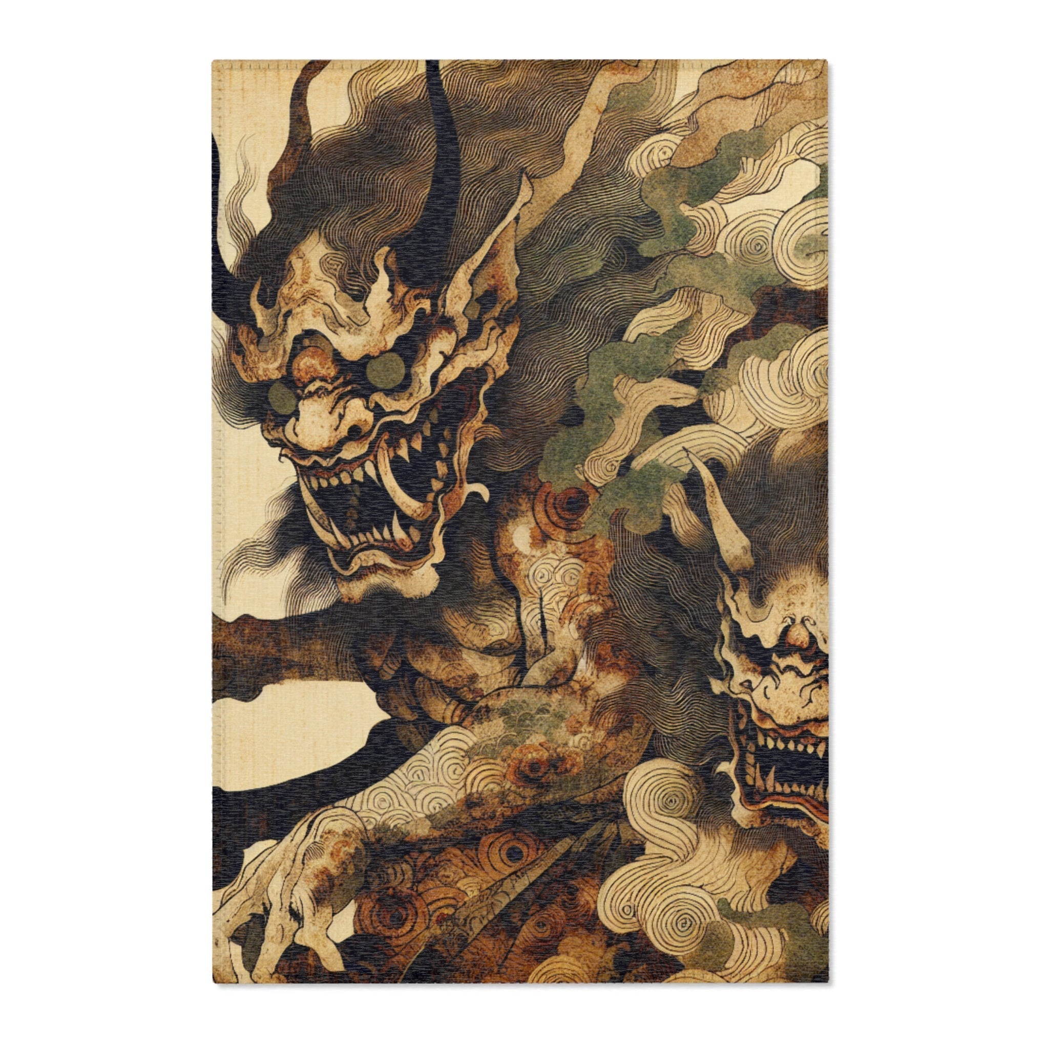 Yokai Area Rug with Captivating Japanese Art Design 24’’ ×