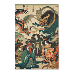 Yokai Area Rug with Japanese Folklore Design 24’’ × 36’’