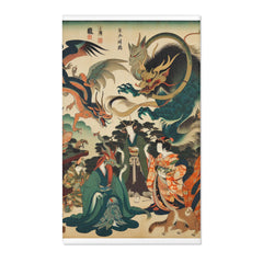 Yokai Area Rug with Japanese Folklore Design 36’’ × 60’’