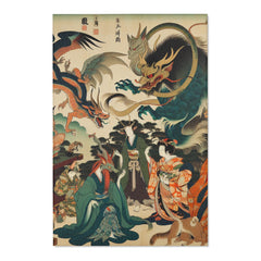 Yokai Area Rug with Japanese Folklore Design 48’’ × 72’’