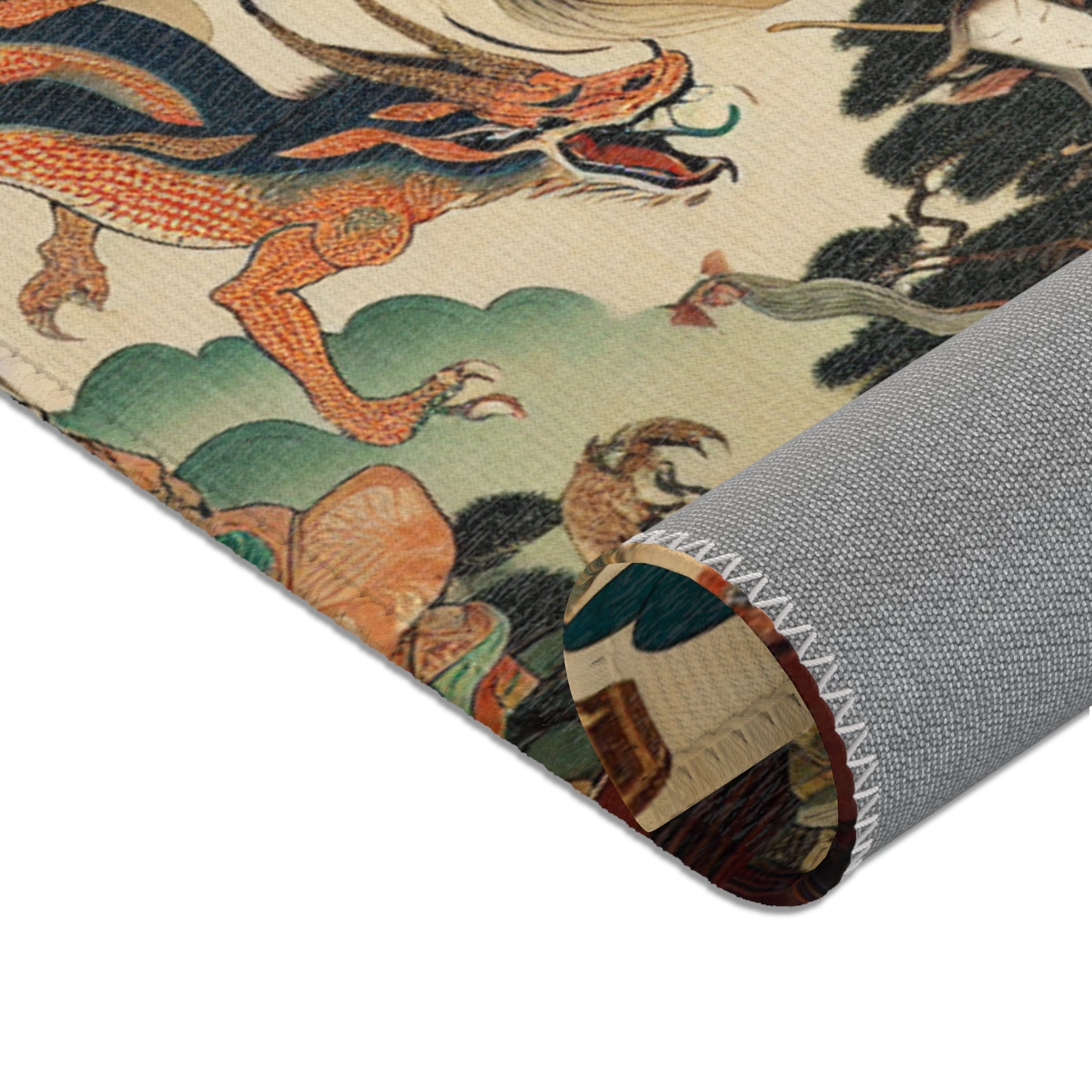 Yokai Area Rug with Japanese Folklore Design