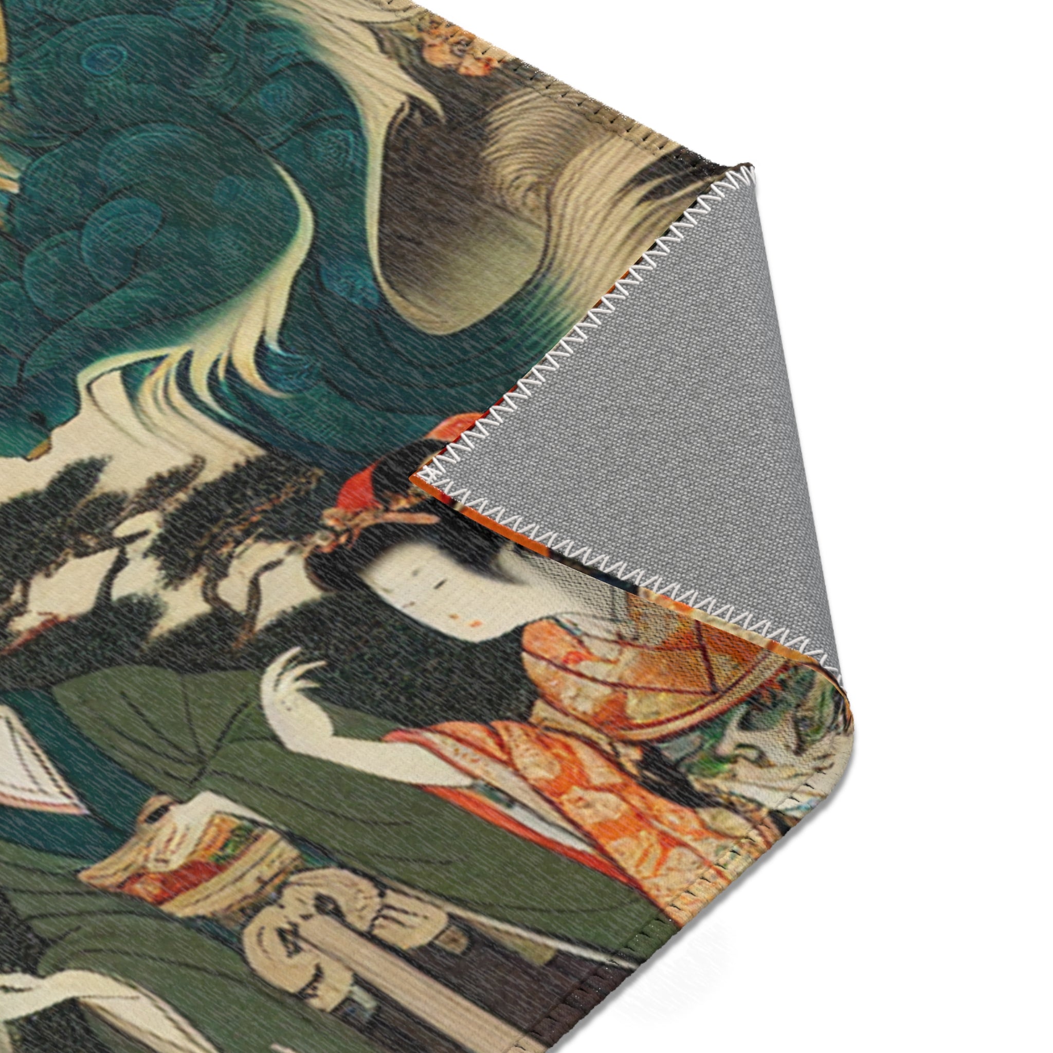 Yokai Area Rug with Japanese Folklore Design