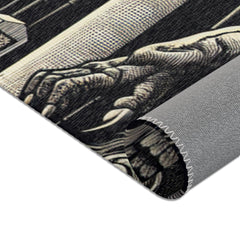 Yokai Area Rug with Japanese Folklore Torii Gate Design