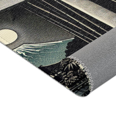 Yokai Area Rug with Japanese Folklore Torii Gate Design