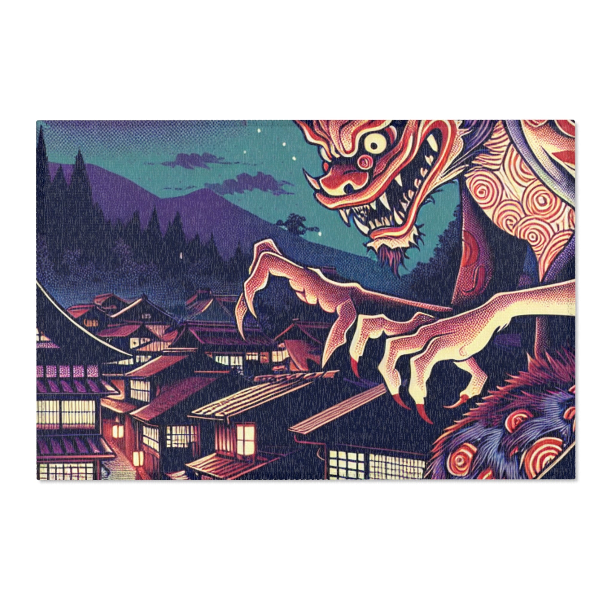 Yasuke Rug Kazuko Hokusai - Japanese Yōkai Rug - UrbanWearOutsiders
